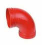 Nut - Bogen Typ 90, 90° RAL3000 rot, DN25, (33,7mm)