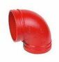 Nut - Bogen Typ 90S, 90° RAL3000 rot, DN50, (60,3mm)