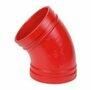 Nut - Bogen Typ 120, 45° RAL3000 rot, DN 32, (42,4mm)