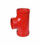 T-Stück Typ 130 R DN100/65 (114,3mm/76,1mm) RAL3000 rot