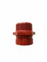 Adapternippel Nut / Gewinde rot, 42,4mm x 11/4"