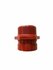 Adapternippel Nut / Gewinde rot, 42,4mm x 11/4"_